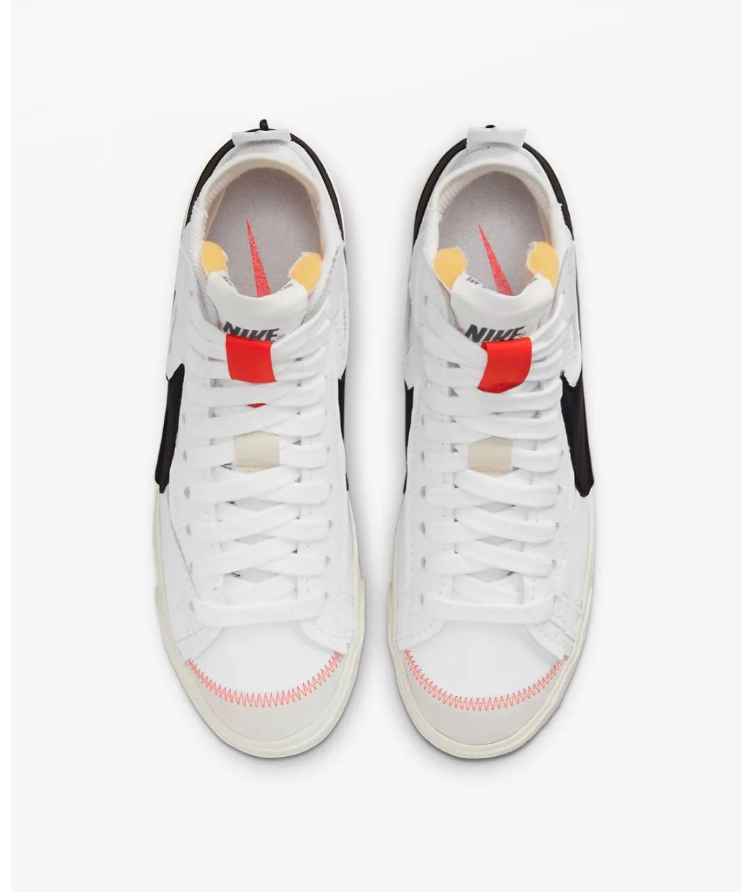 NIKE Белые кожаные высокие кроссовки / кеды, фото 3