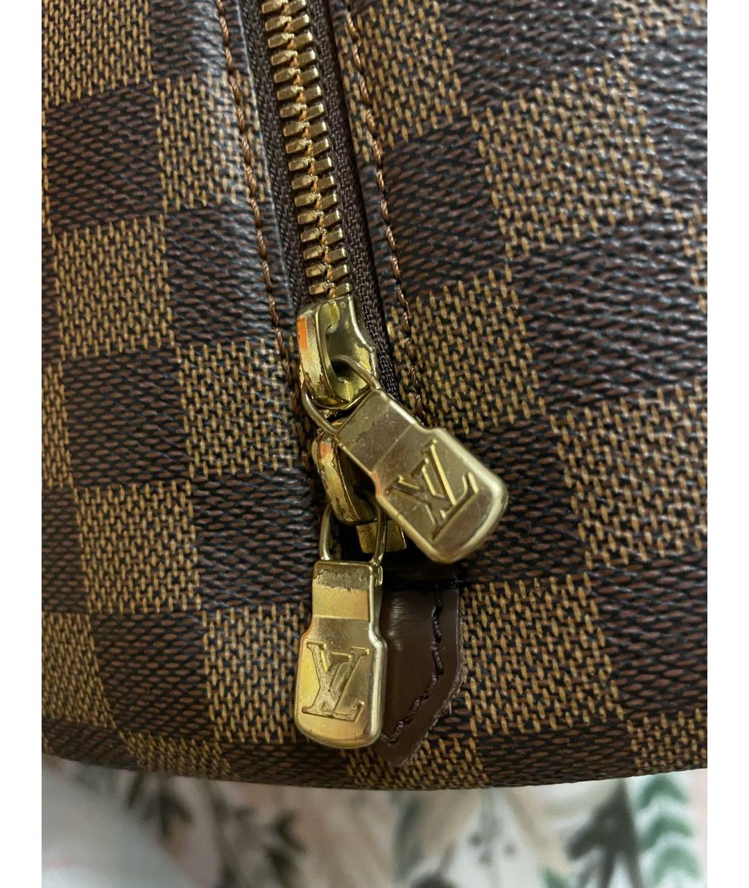 LOUIS VUITTON PRE-OWNED Коричневая кожаная сумка с короткими ручками, фото 6