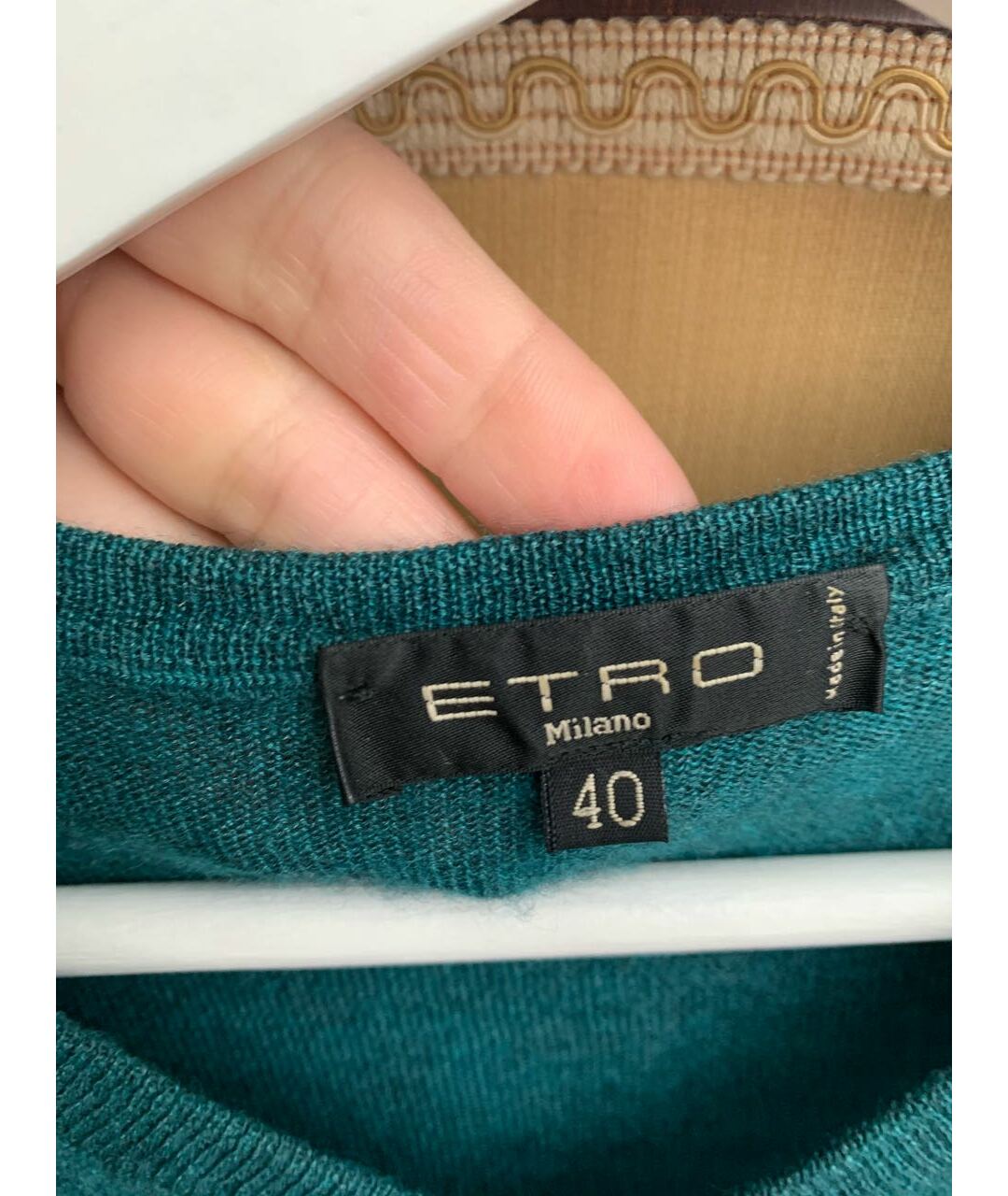ETRO Зеленый кашемировый джемпер / свитер, фото 3