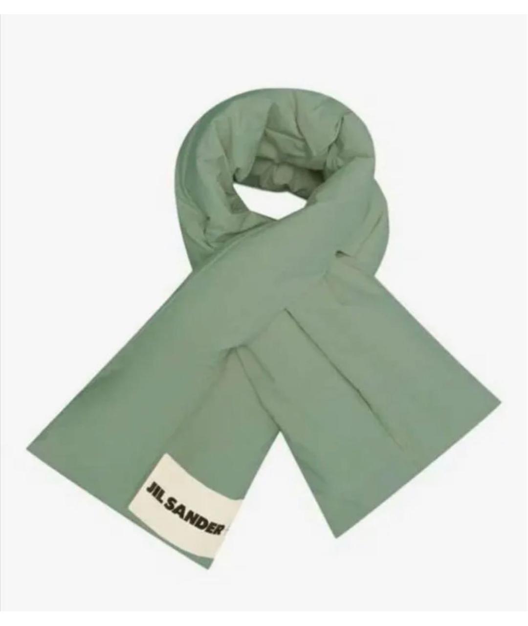 JIL SANDER Зеленый шарф, фото 7