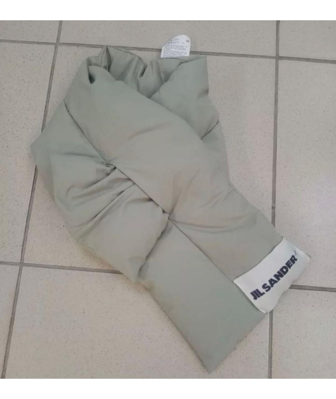 JIL SANDER Зеленый шарф, фото 2