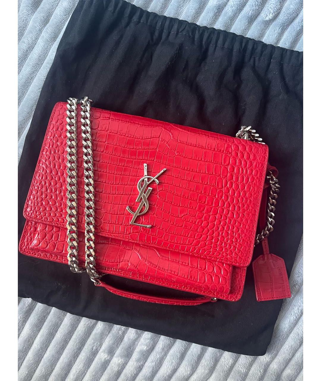 SAINT LAURENT Красная сумка через плечо, фото 2