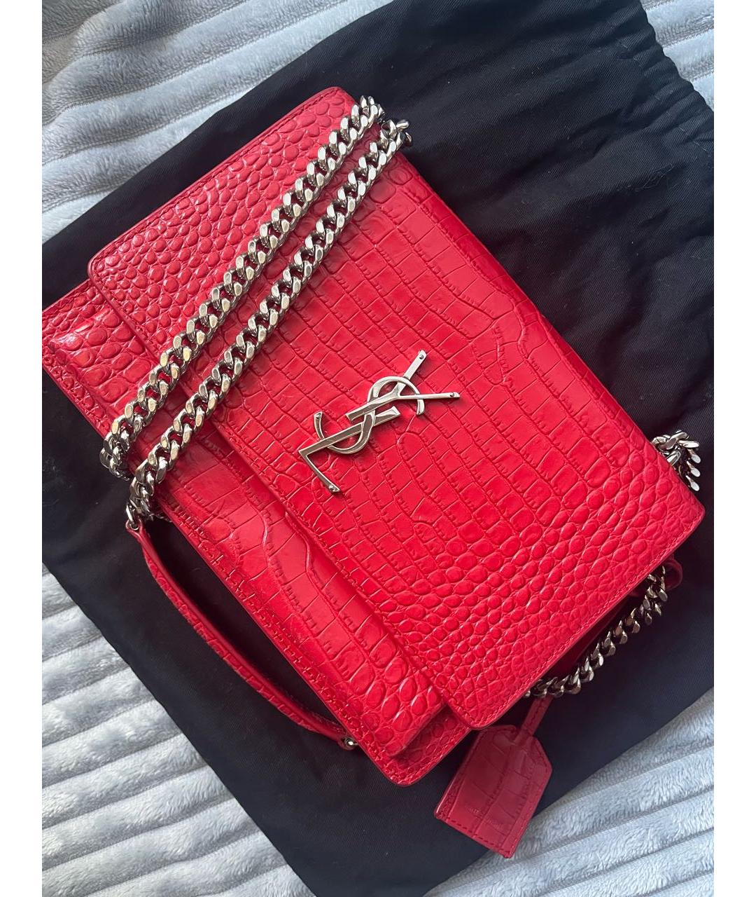 SAINT LAURENT Красная сумка через плечо, фото 3