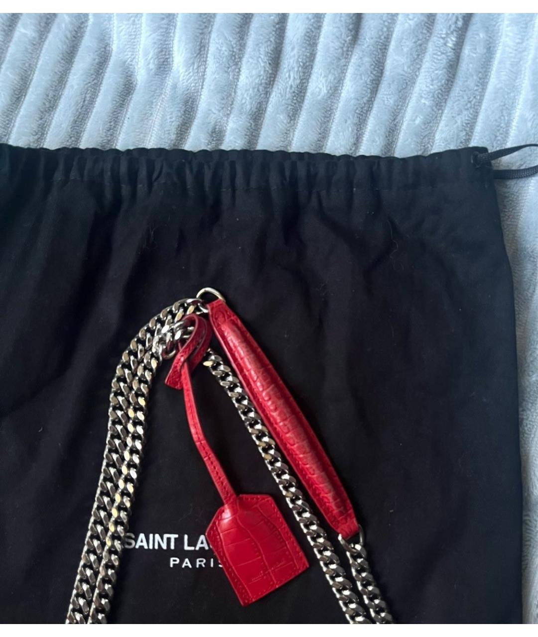 SAINT LAURENT Красная сумка через плечо, фото 8