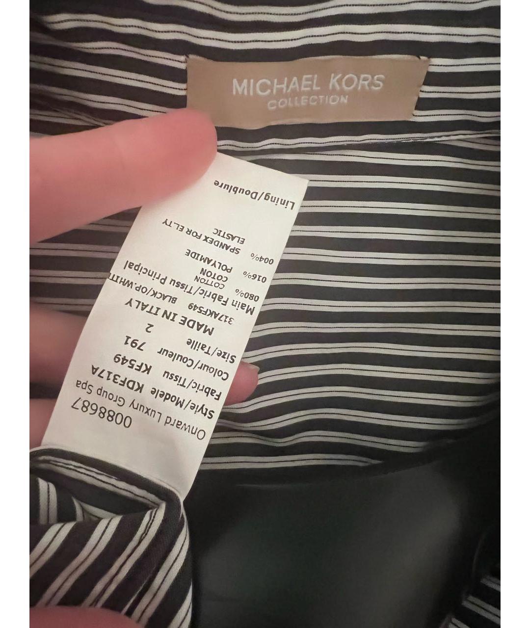 MICHAEL KORS Черная хлопковая рубашка, фото 3