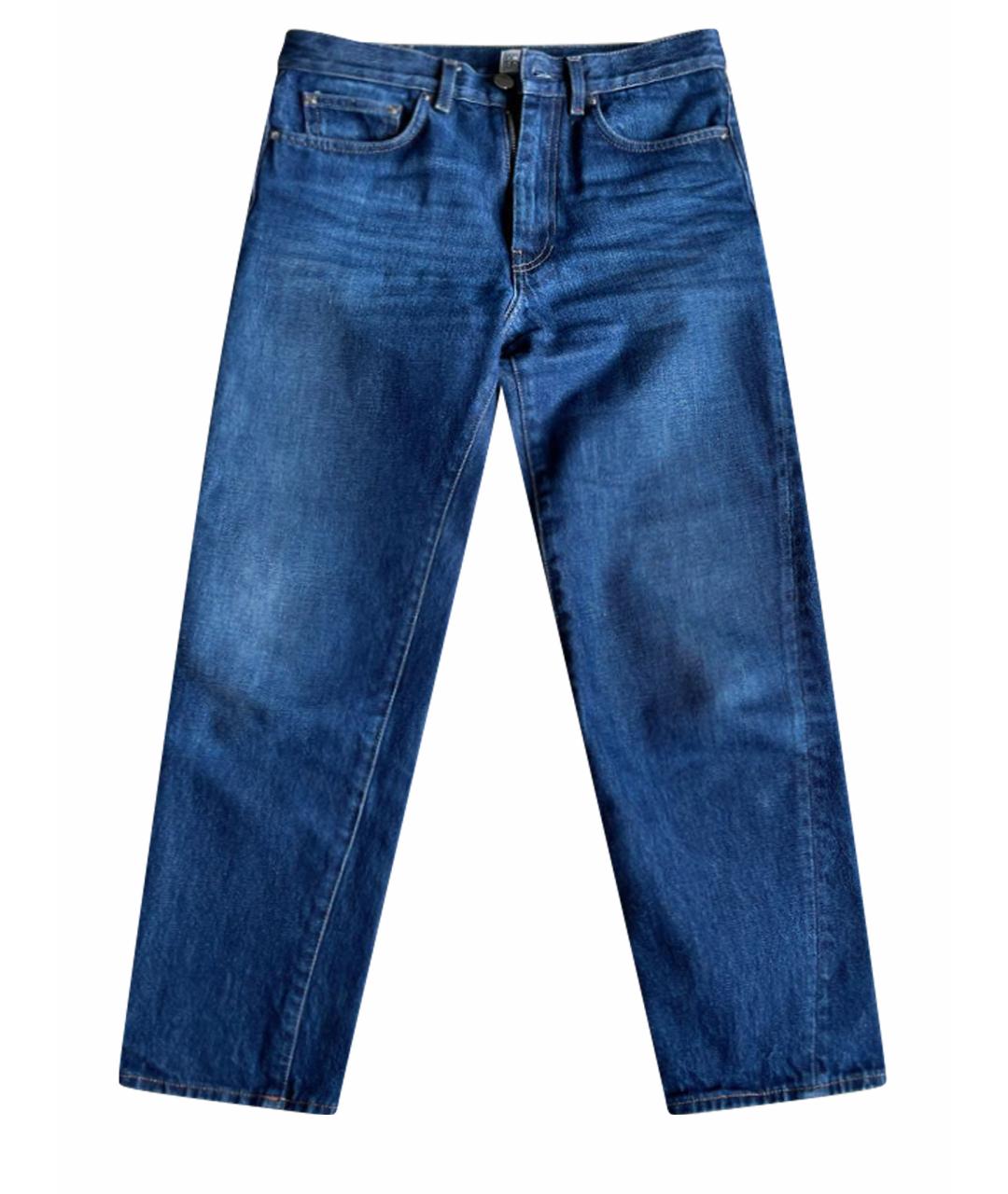 TOTEME Синие хлопковые прямые джинсы, фото 1