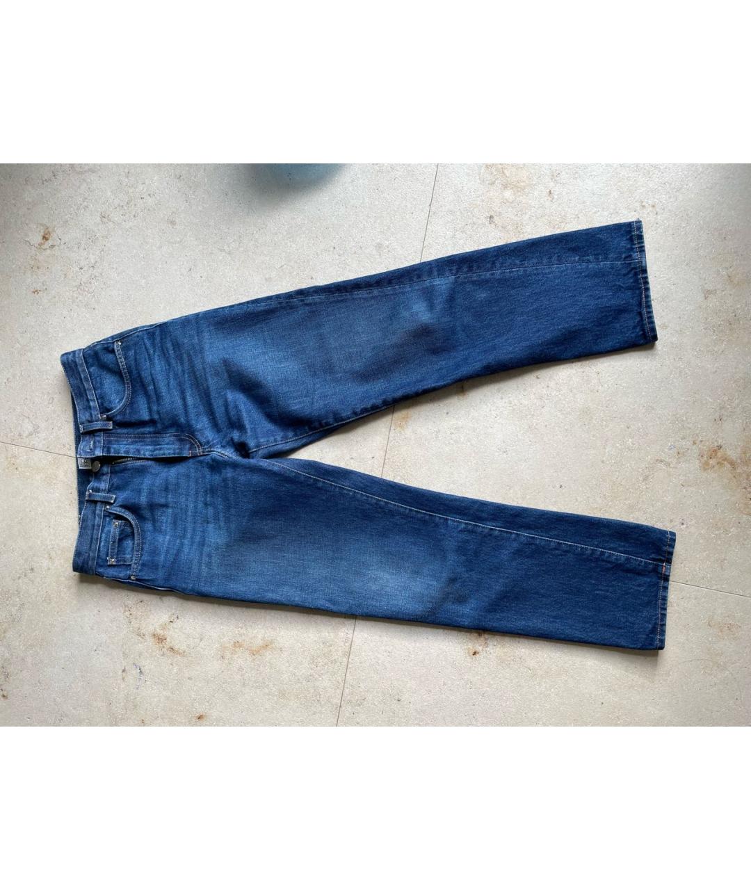 TOTEME Синие хлопковые прямые джинсы, фото 7