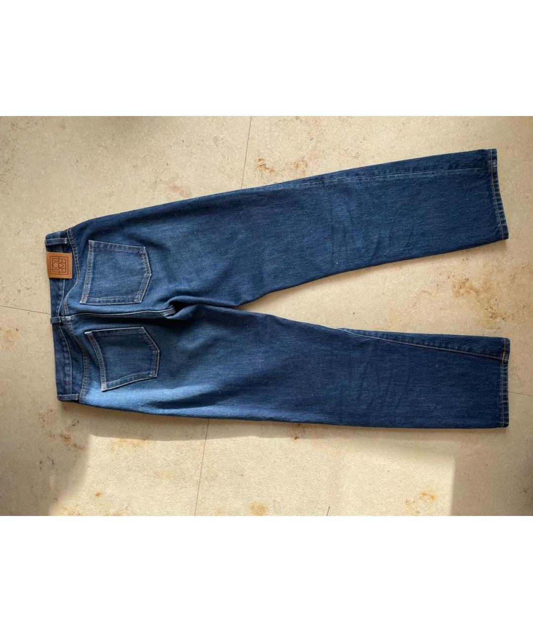 TOTEME Синие хлопковые прямые джинсы, фото 2
