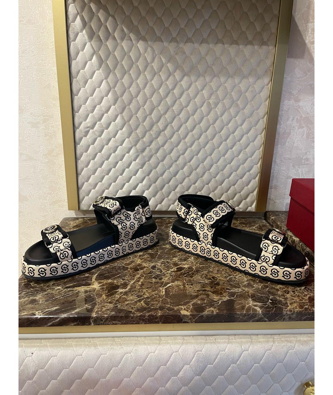 FERRAGAMO Кожаные сандалии, фото 8
