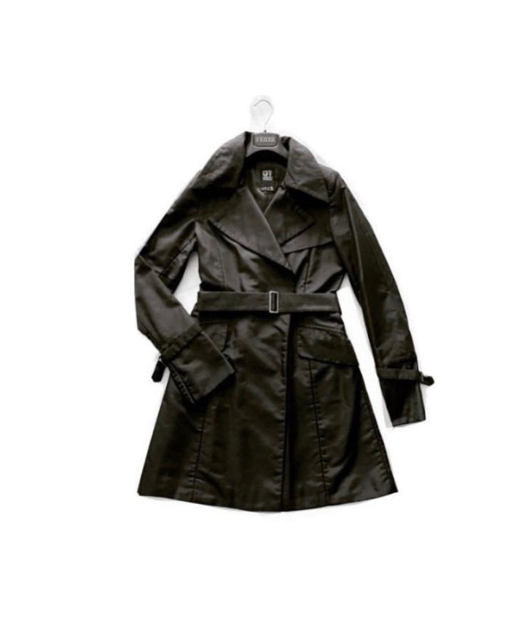 GIANFRANCO FERRE Черное полиамидовое пальто, фото 9