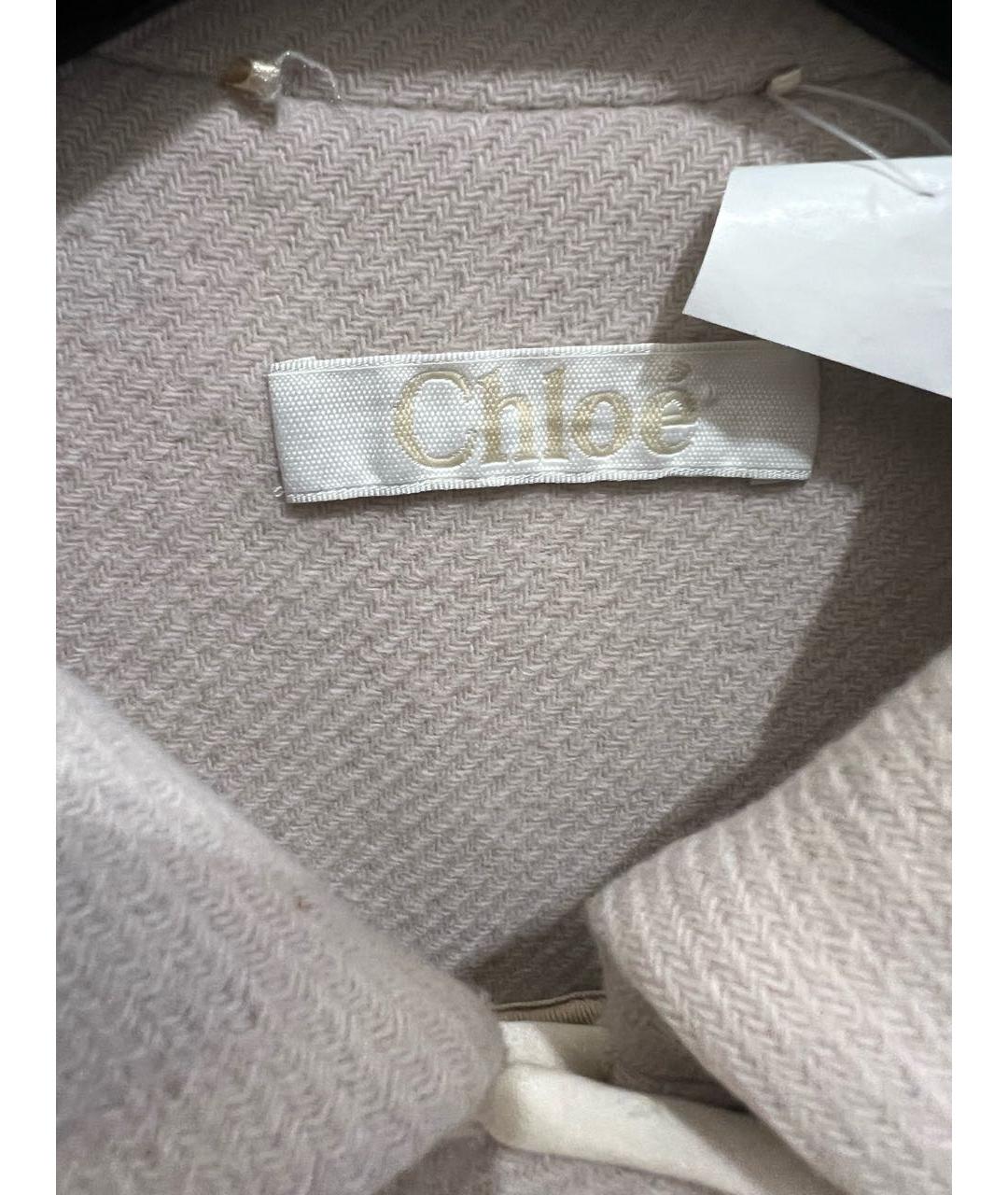 CHLOE Бежевое шерстяное пальто, фото 3