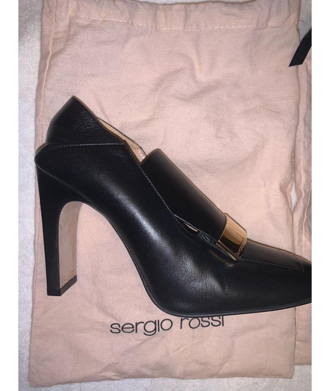 SERGIO ROSSI Черные кожаные туфли, фото 7