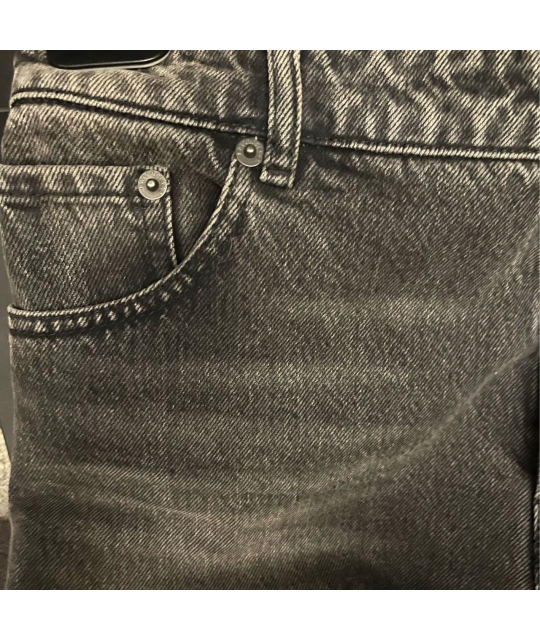 BALENCIAGA Серые хлопковые прямые джинсы, фото 5