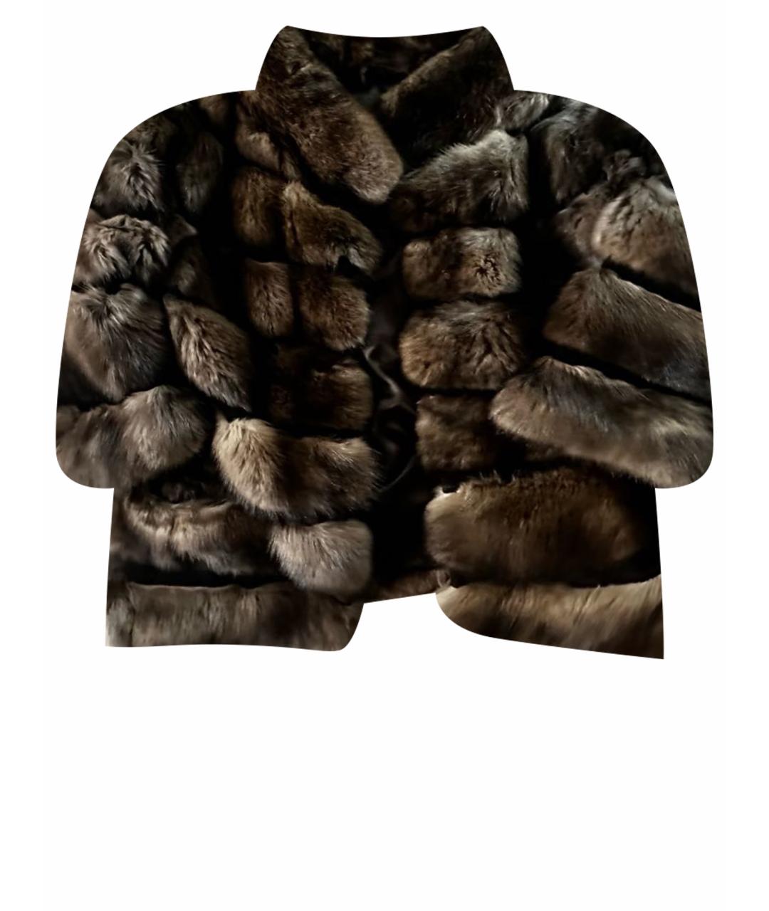 RINDI Коричневая меховая шуба, фото 1