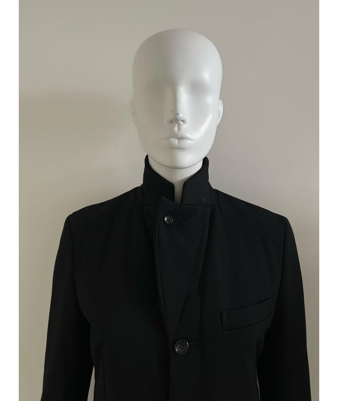 COMME DES GARÇONS Черное шерстяное пальто, фото 7