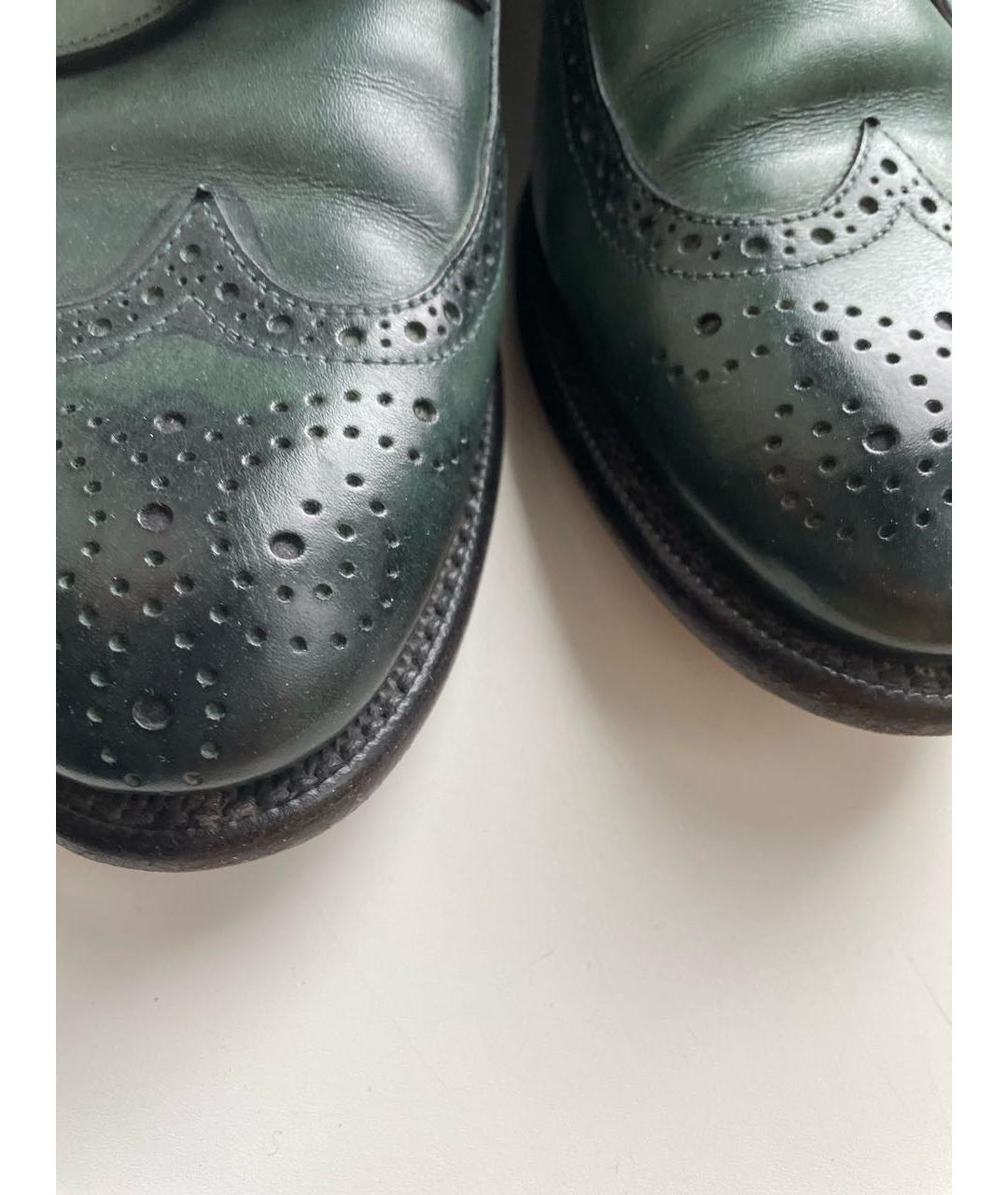 SILVANO SASSETTI Зеленые кожаные туфли, фото 3