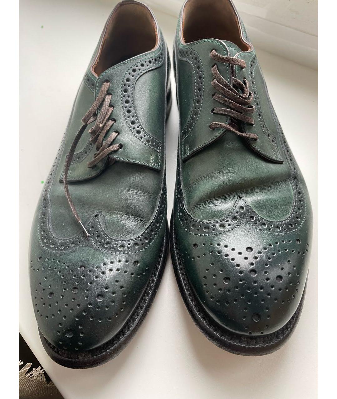 SILVANO SASSETTI Зеленые кожаные туфли, фото 2