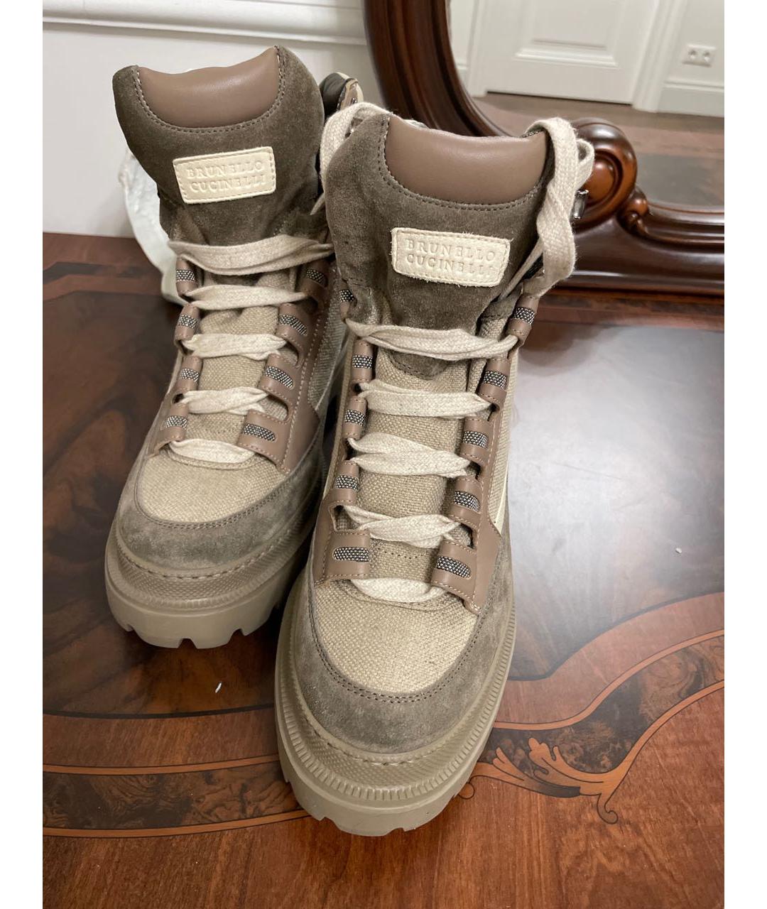 BRUNELLO CUCINELLI Коричневые ботинки, фото 4