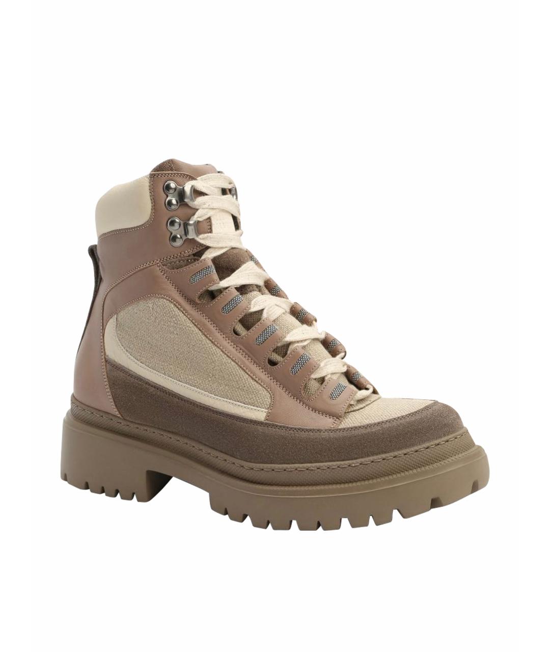 BRUNELLO CUCINELLI Коричневые ботинки, фото 1