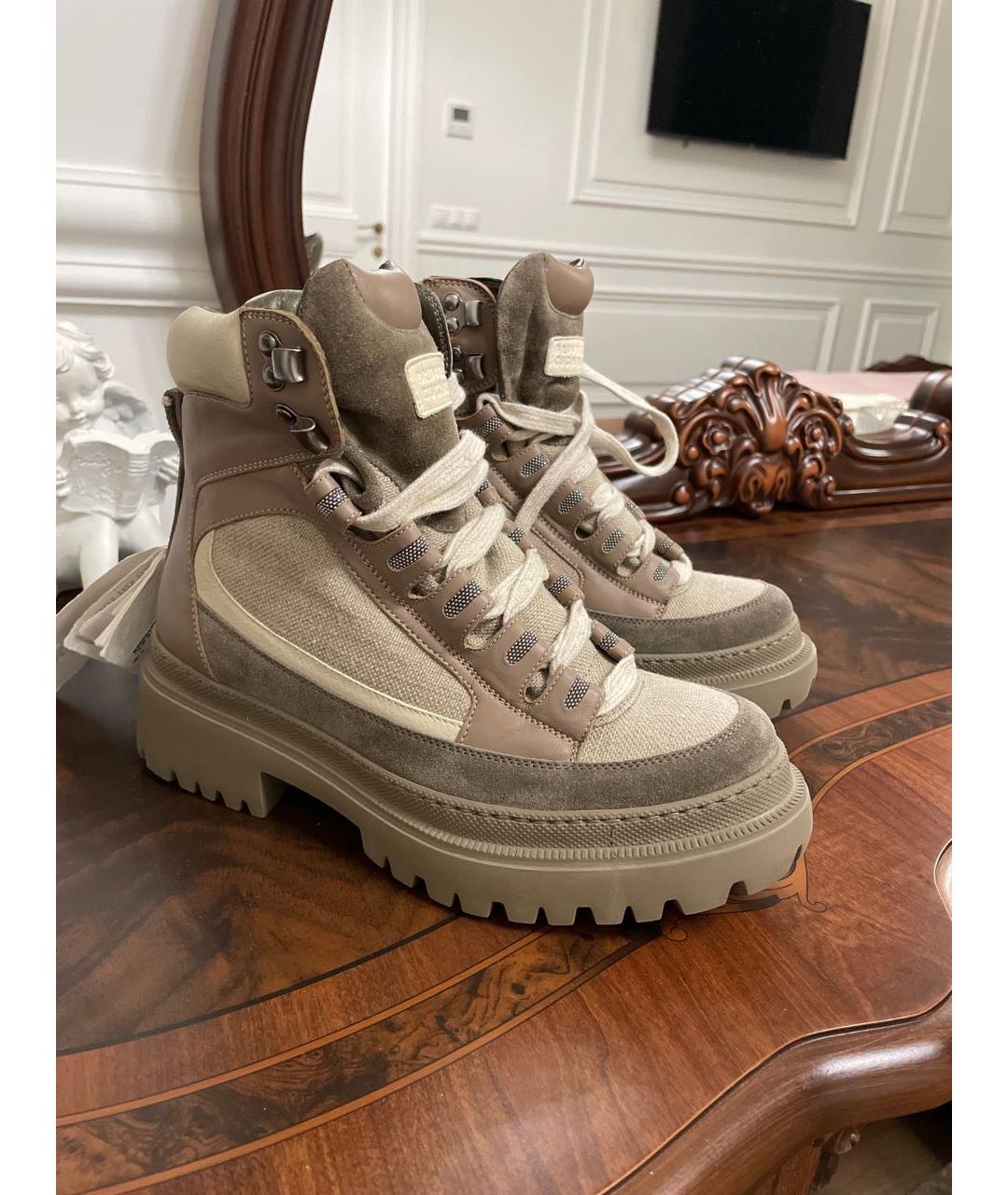 BRUNELLO CUCINELLI Коричневые ботинки, фото 3