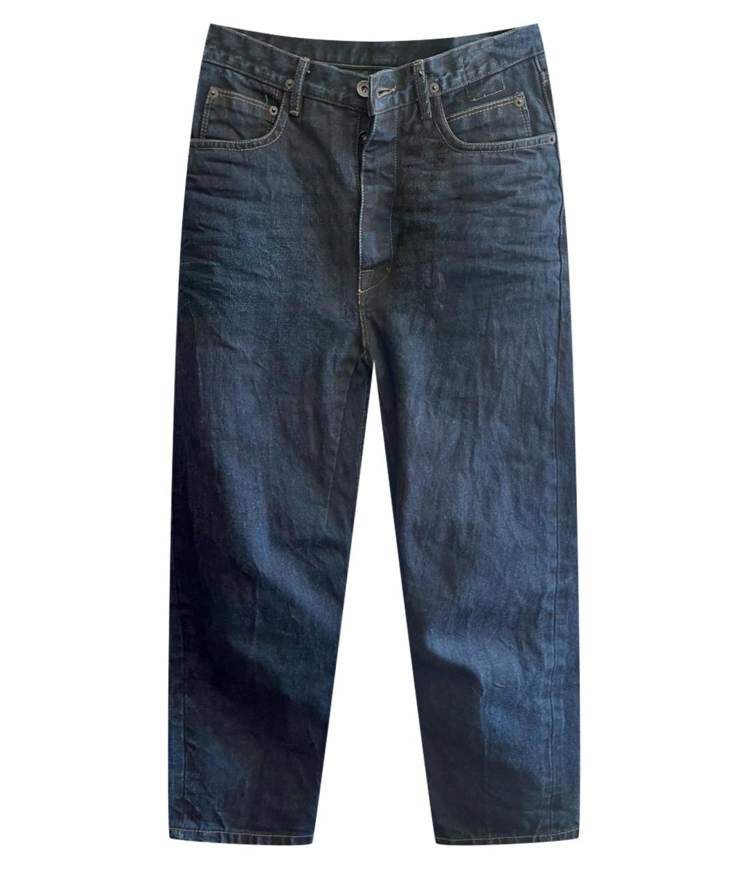 RICK OWENS DRKSHDW Темно-синие хлопковые прямые джинсы, фото 1