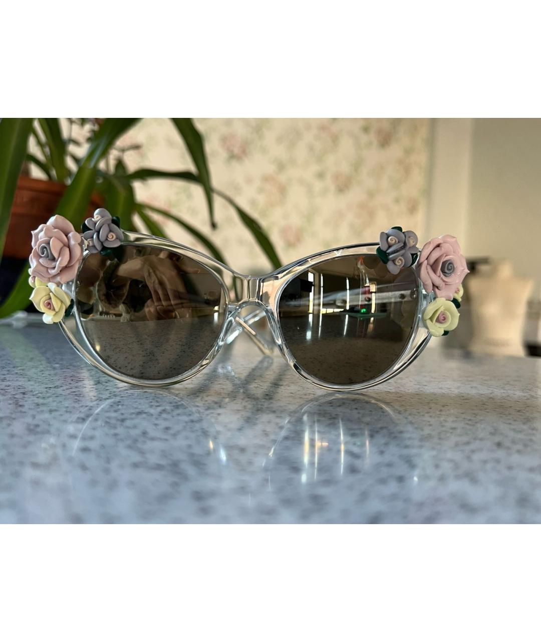 DOLCE&GABBANA Серые пластиковые солнцезащитные очки, фото 5