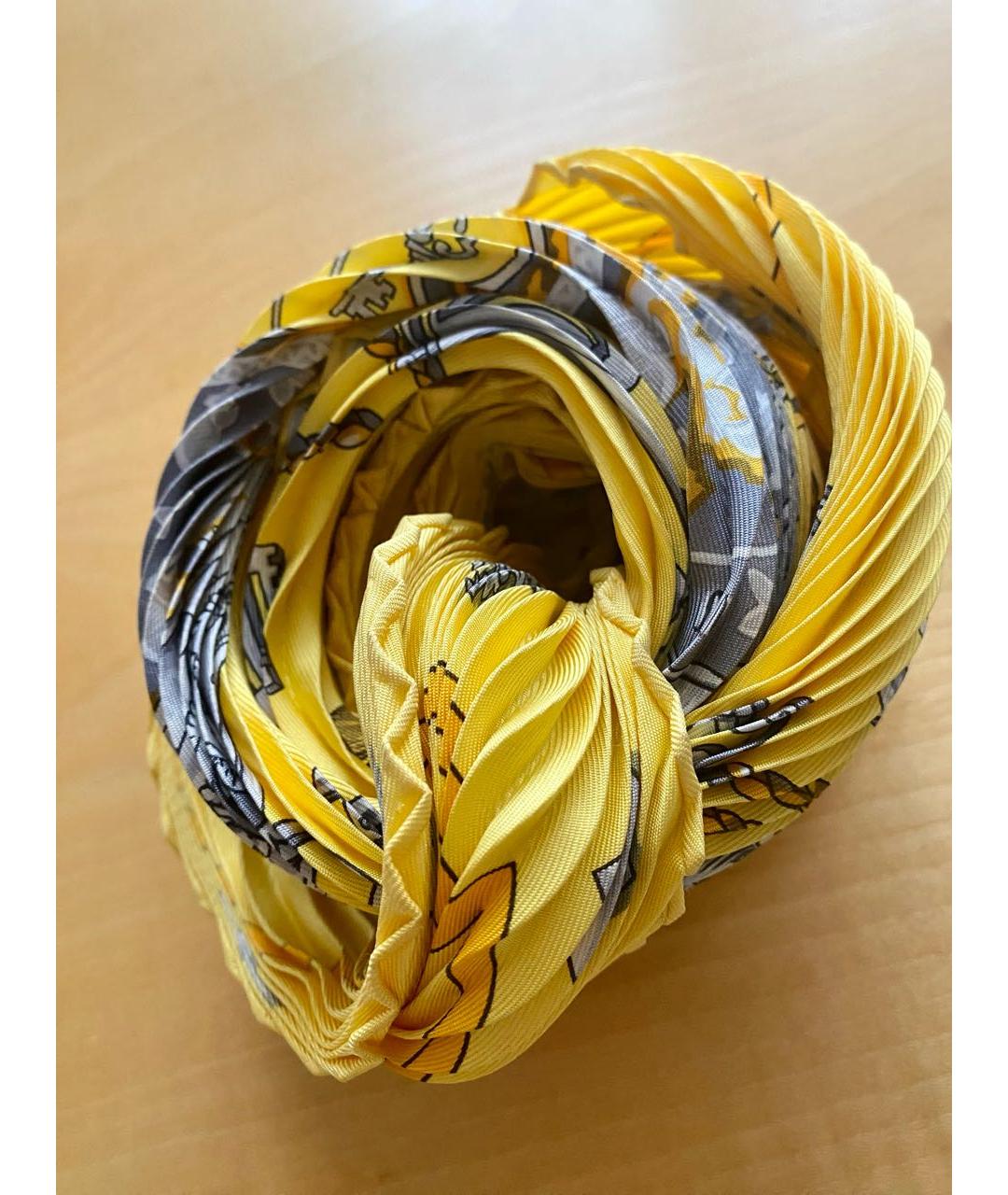 HERMES PRE-OWNED Желтый шелковый платок, фото 9