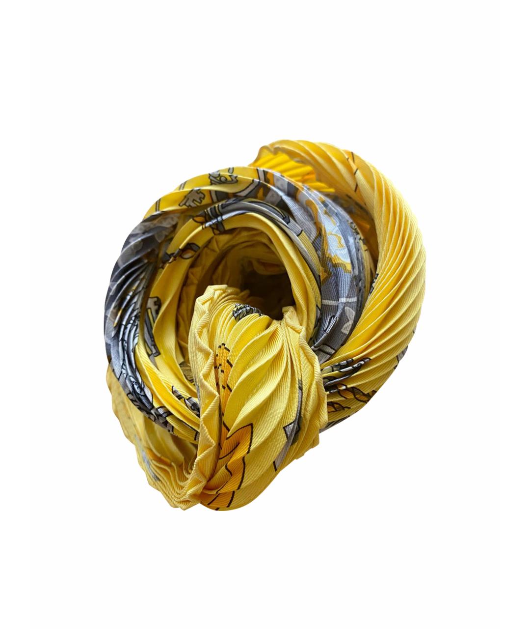 HERMES PRE-OWNED Желтый шелковый платок, фото 1