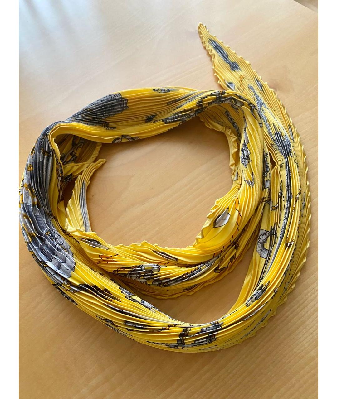 HERMES PRE-OWNED Желтый шелковый платок, фото 8