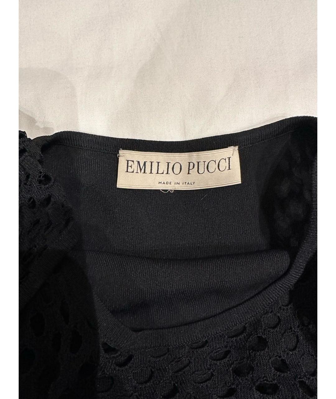 EMILIO PUCCI Черное вискозное коктейльное платье, фото 2
