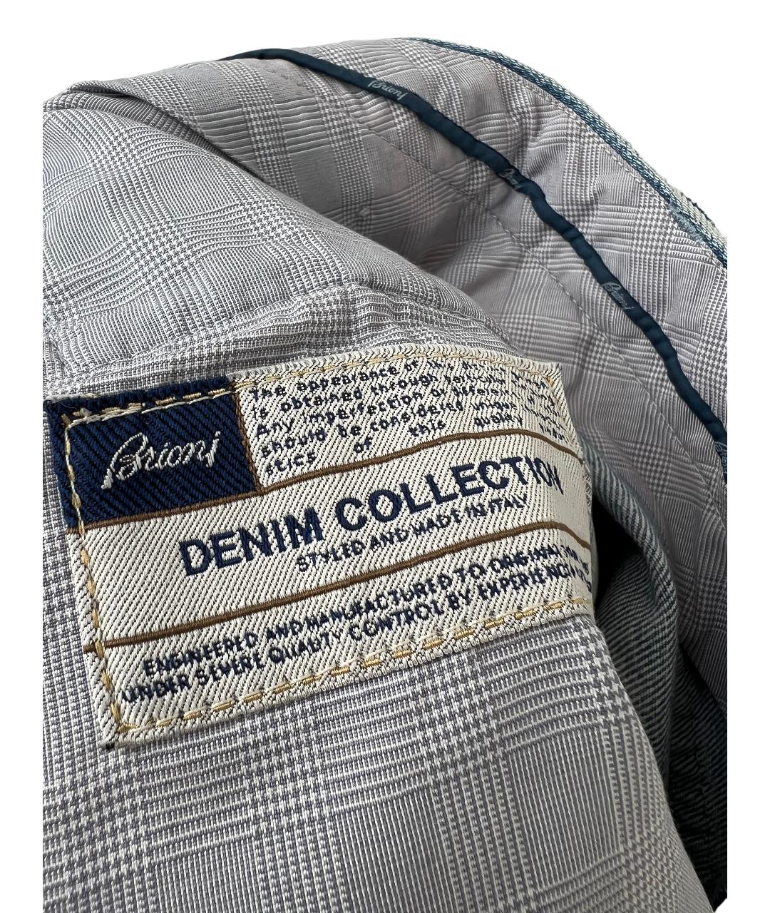 BRIONI Голубые хлопковые прямые джинсы, фото 9