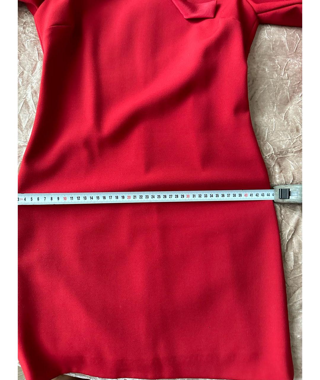 RED VALENTINO Красное вискозное коктейльное платье, фото 5