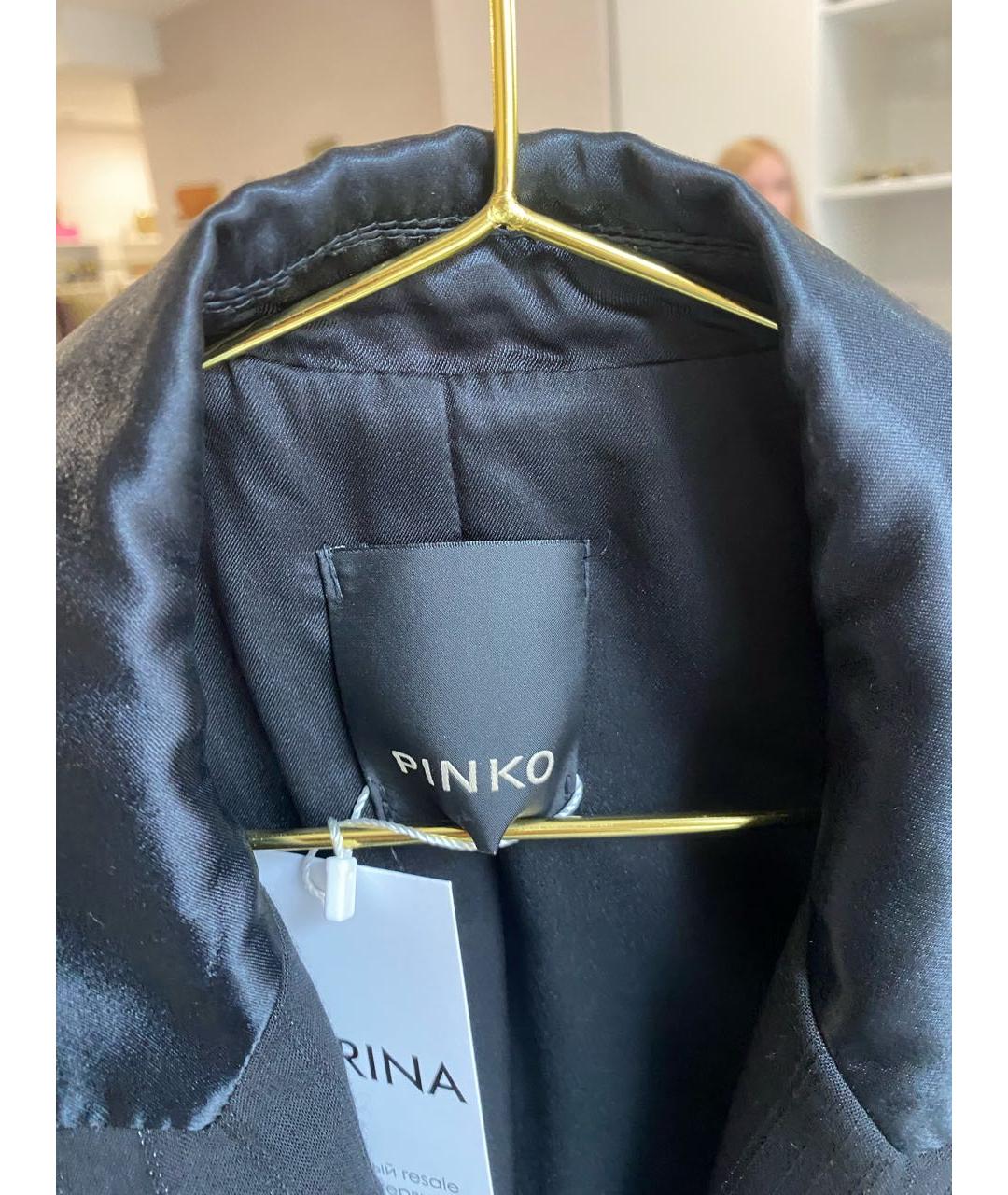 PINKO Черный полиэстеровый жакет/пиджак, фото 3