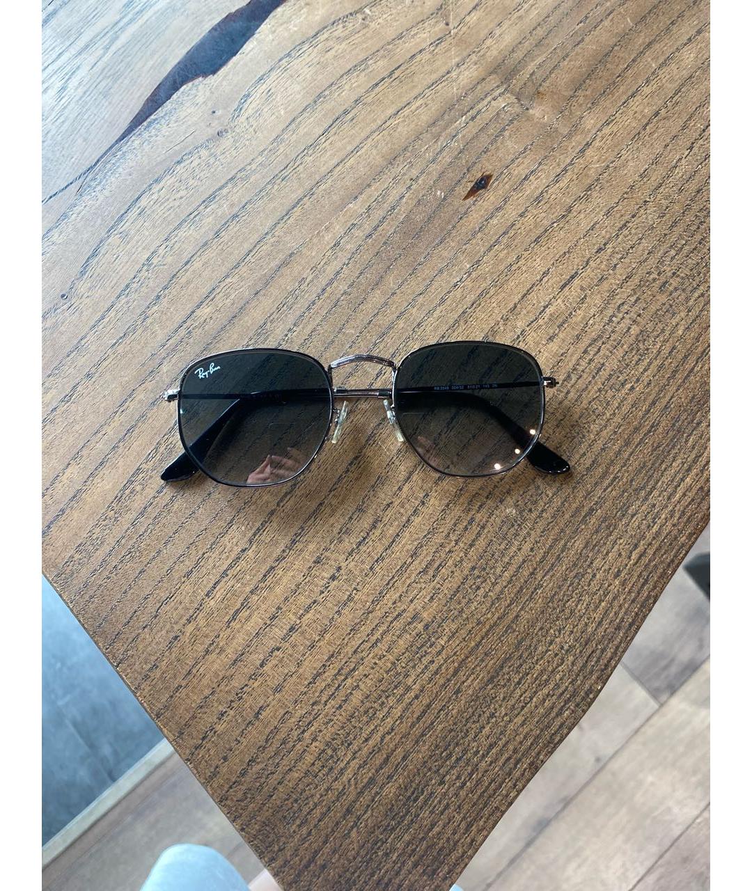 RAY BAN Серые металлические солнцезащитные очки, фото 7