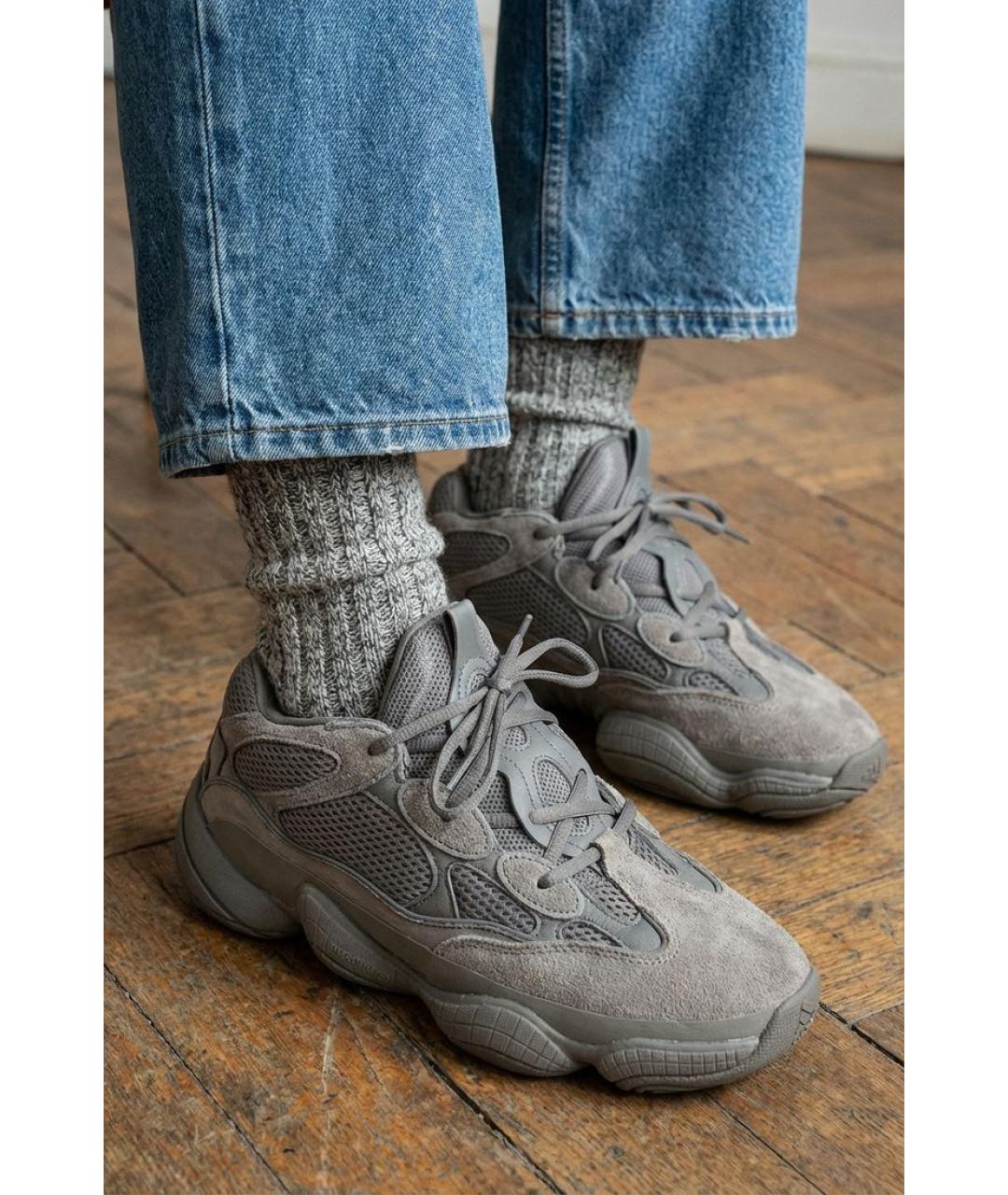 ADIDAS YEEZY Серые замшевые кроссовки, фото 5