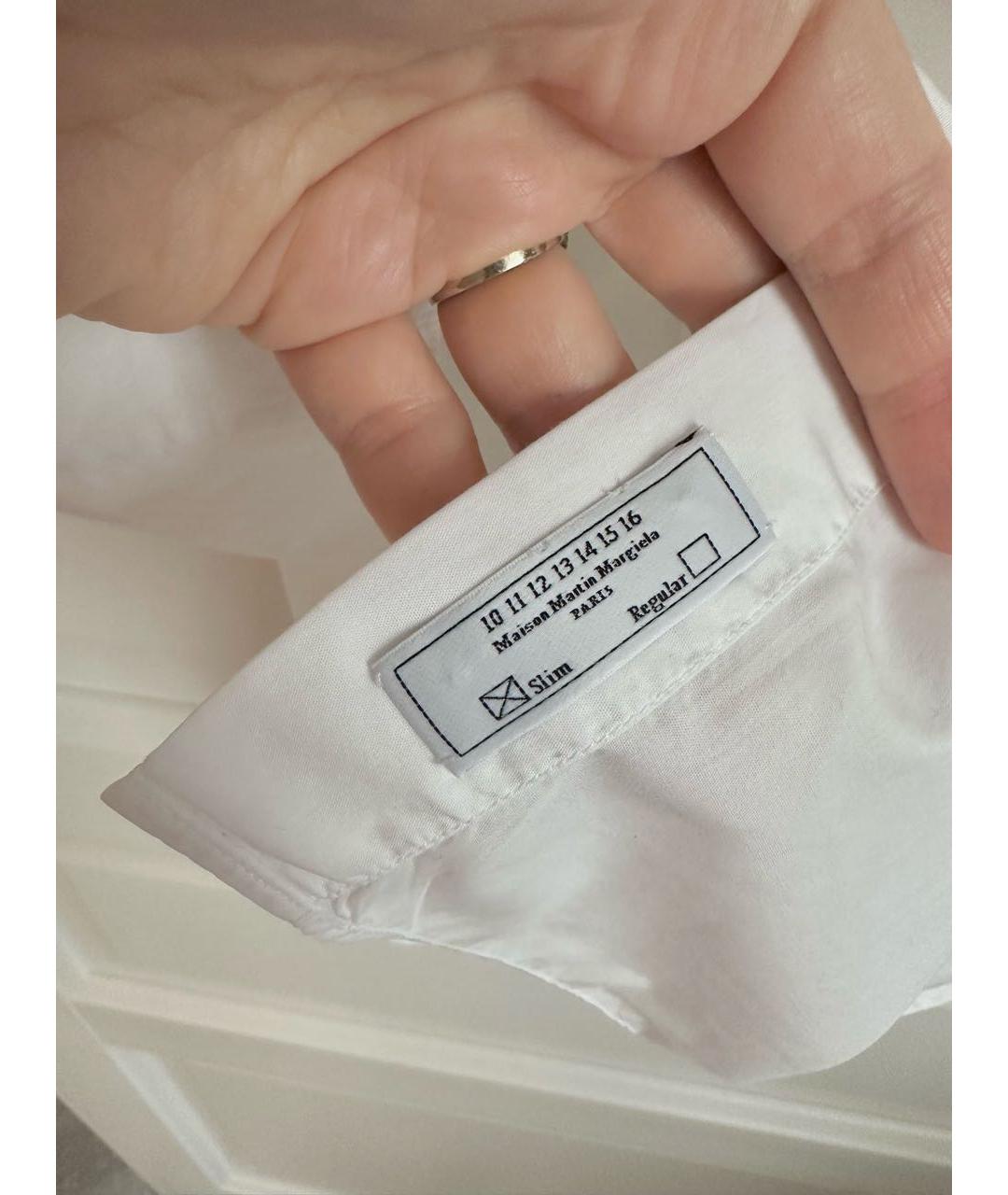 MAISON MARGIELA Белая хлопковая классическая рубашка, фото 5
