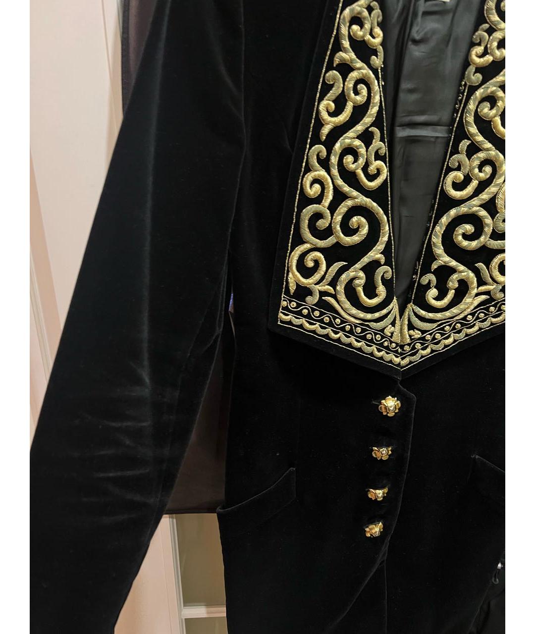 KARL LAGERFELD Черный бархатный жакет/пиджак, фото 5
