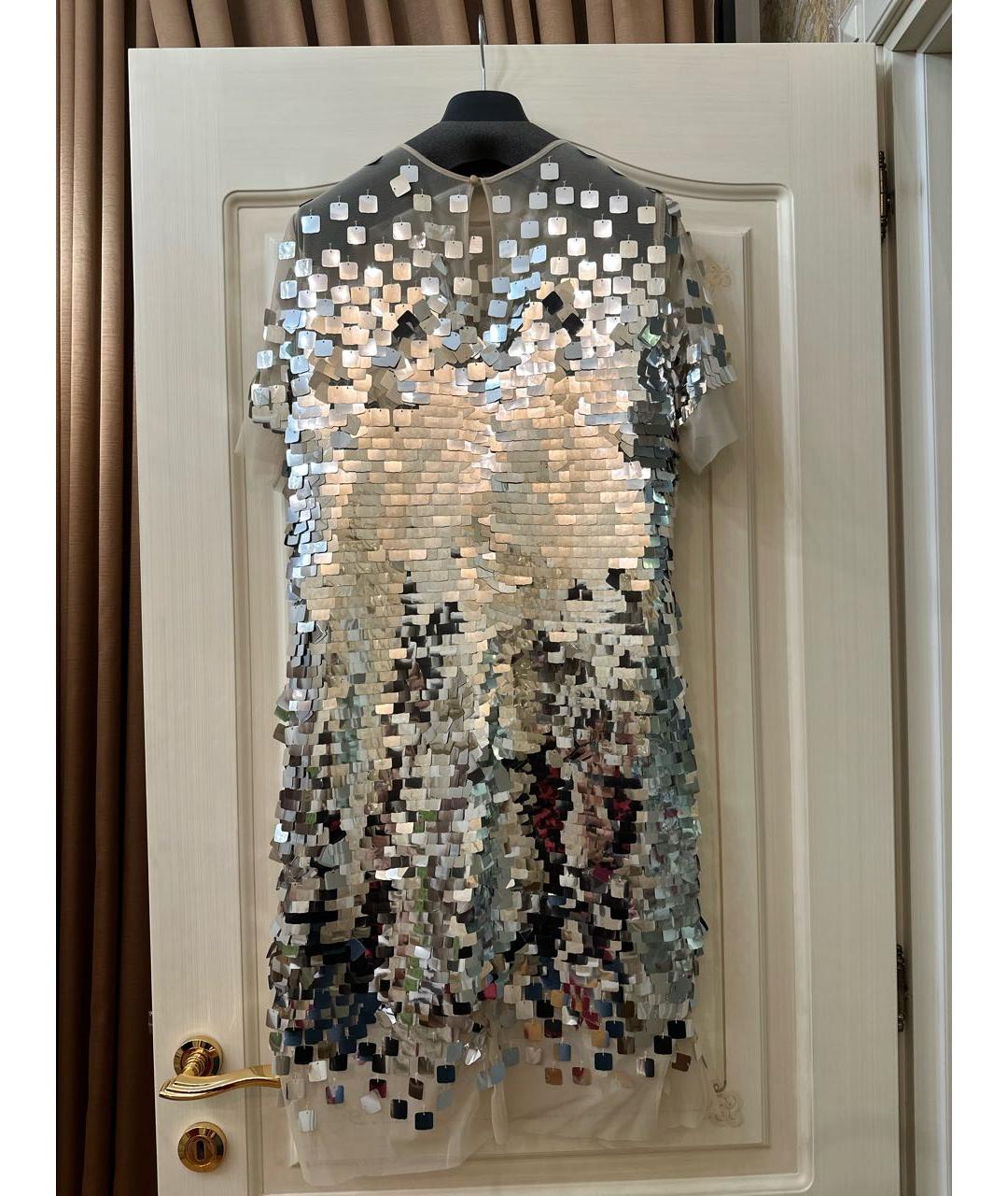 ERMANNO SCERVINO Серебряное полиэстеровое вечернее платье, фото 2