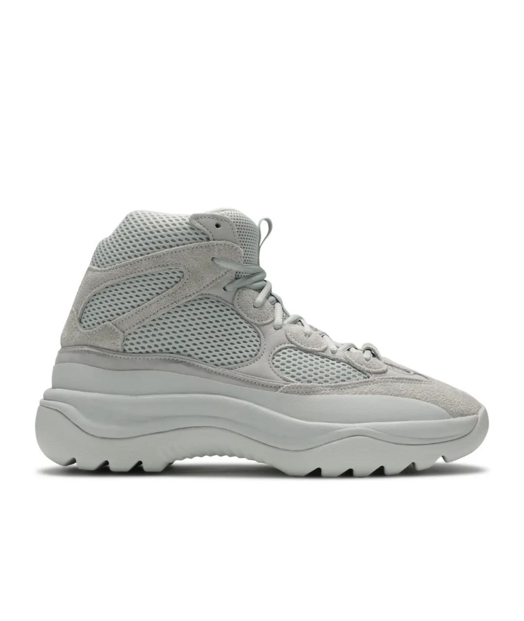 ADIDAS YEEZY Серые замшевые высокие кроссовки / кеды, фото 1