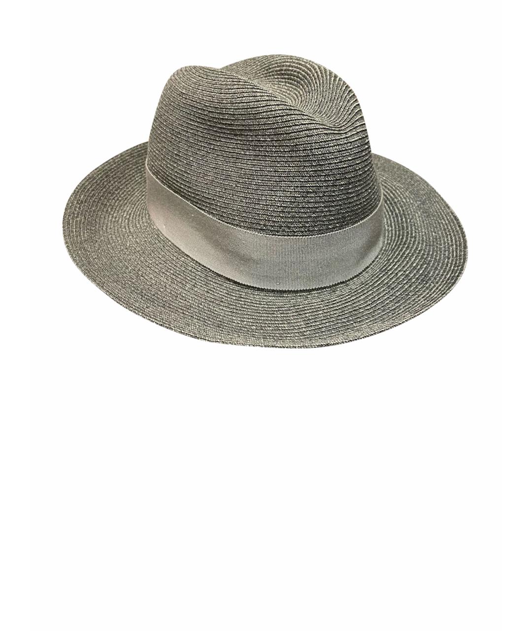 HERMES PRE-OWNED Серая хлопковая шляпа, фото 1