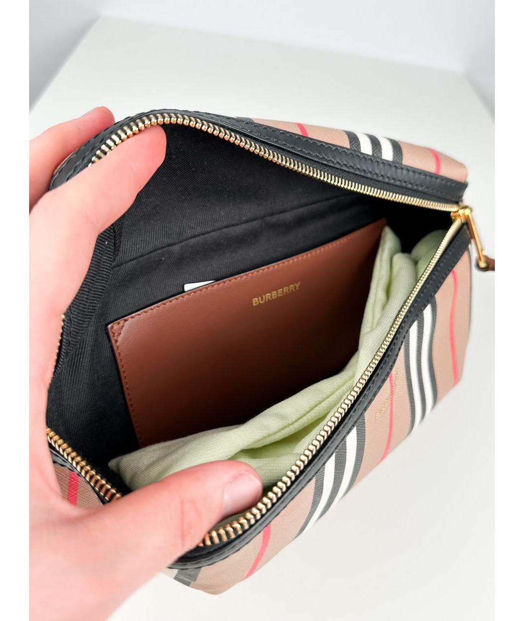 BURBERRY Бежевая поясная сумка из искусственной кожи, фото 6
