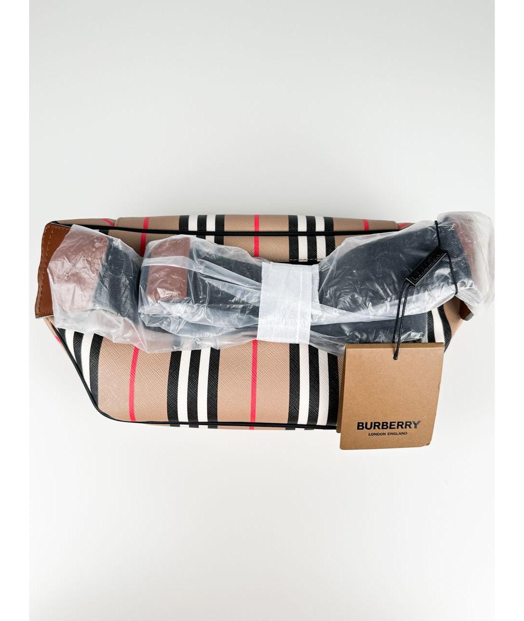 BURBERRY Бежевая поясная сумка из искусственной кожи, фото 2