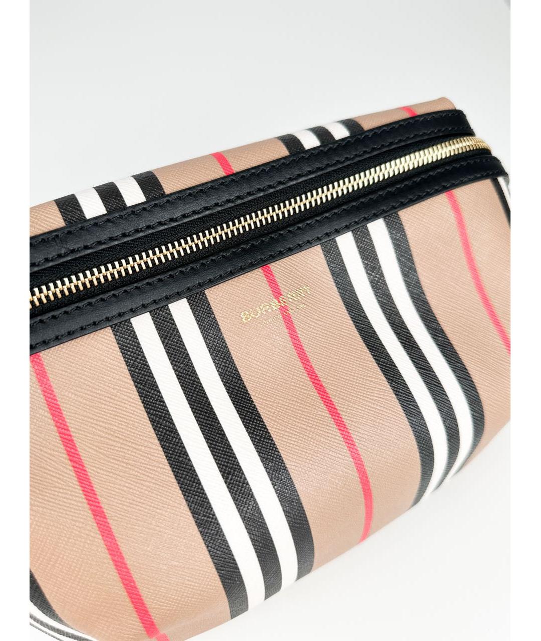 BURBERRY Бежевая поясная сумка из искусственной кожи, фото 3