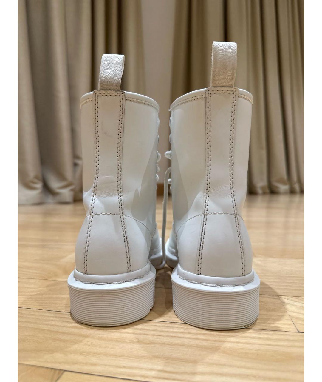 DR. MARTENS Белые кожаные ботинки, фото 4