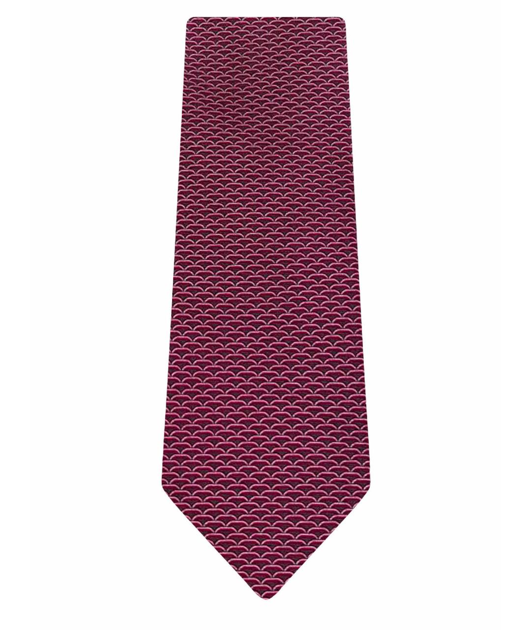 HERMES PRE-OWNED Фиолетовый шелковый галстук, фото 1