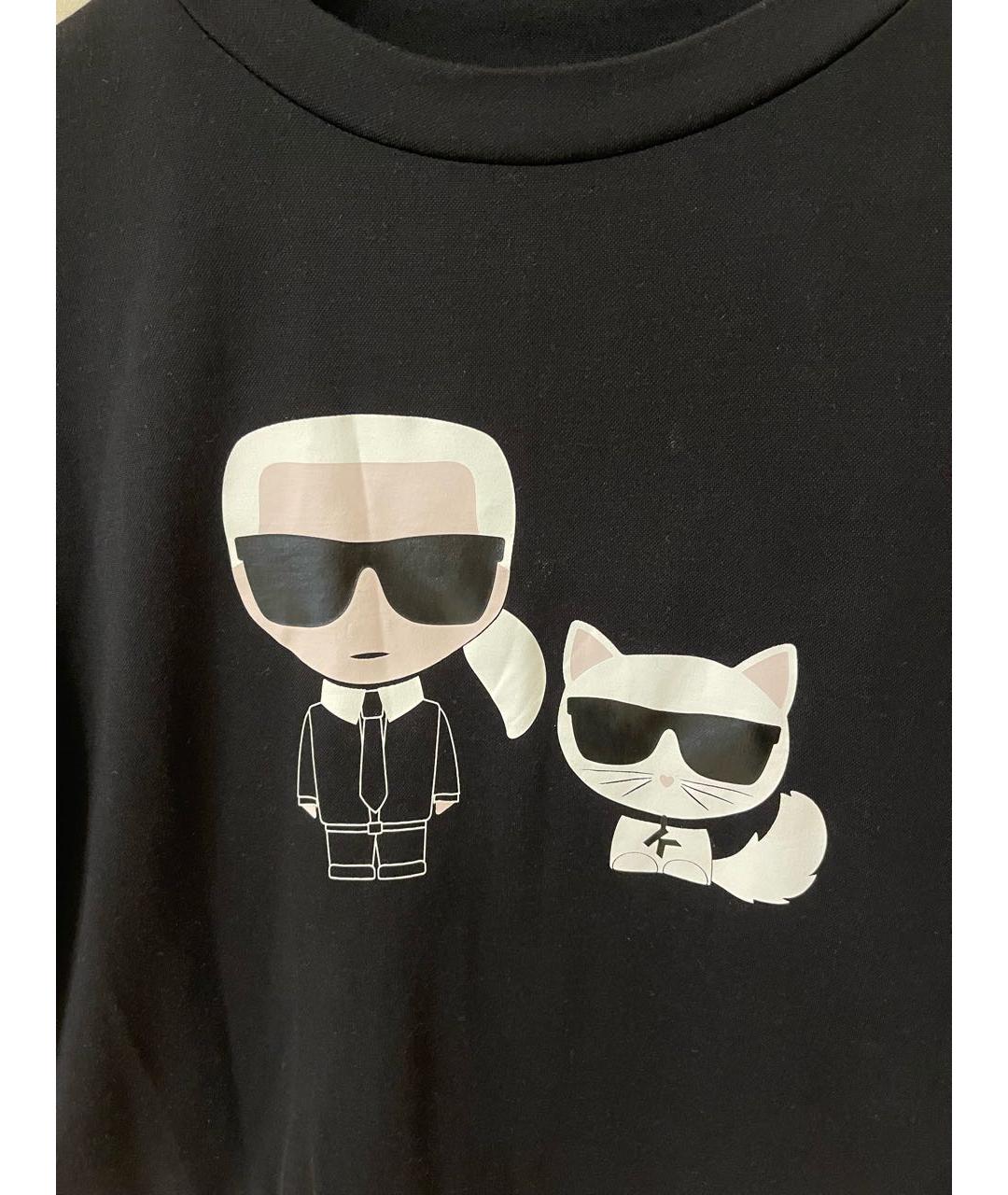 KARL LAGERFELD KIDS Черная синтетическая рубашка/блузка, фото 3