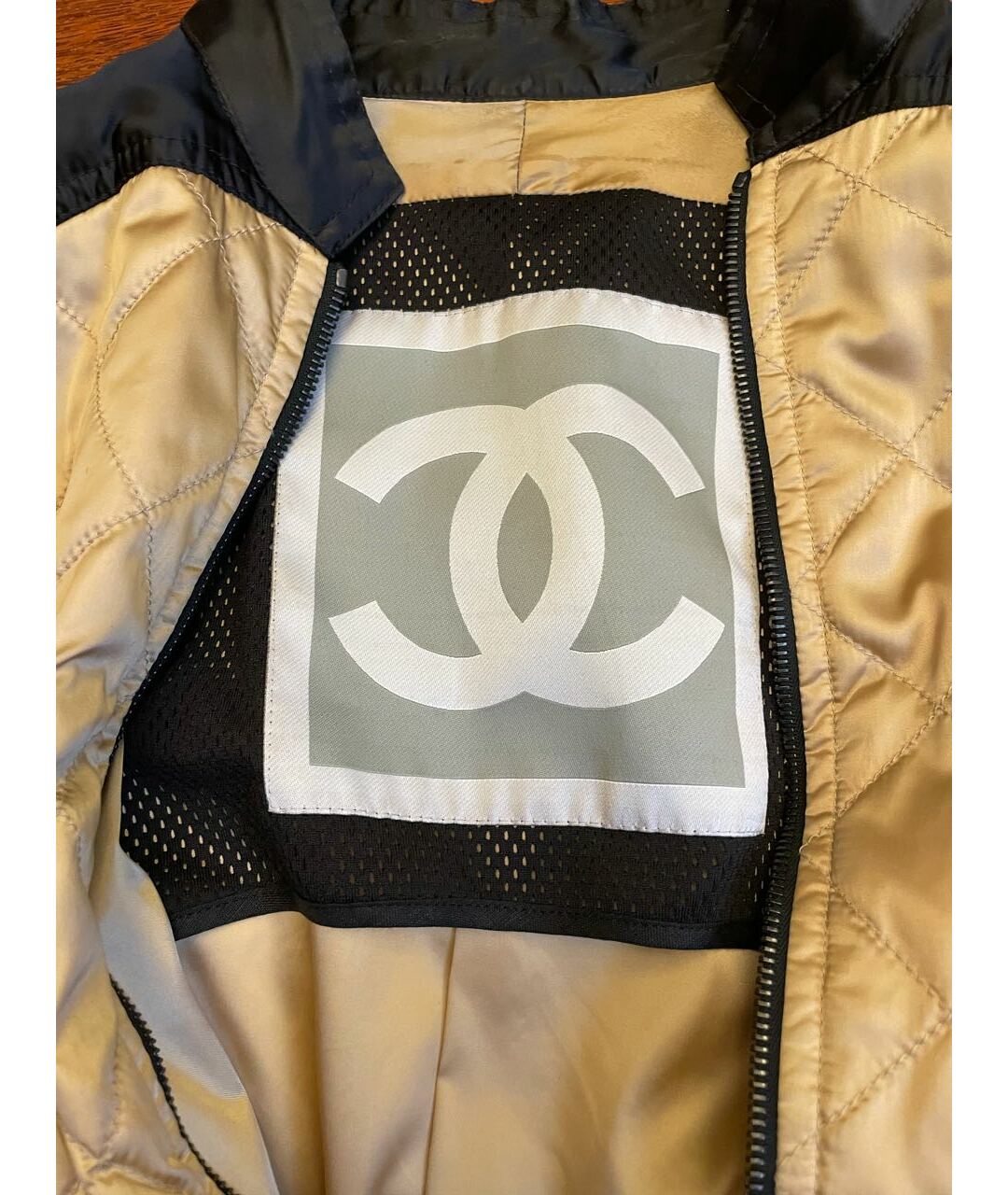 CHANEL PRE-OWNED Золотая полиамидовая куртка, фото 3