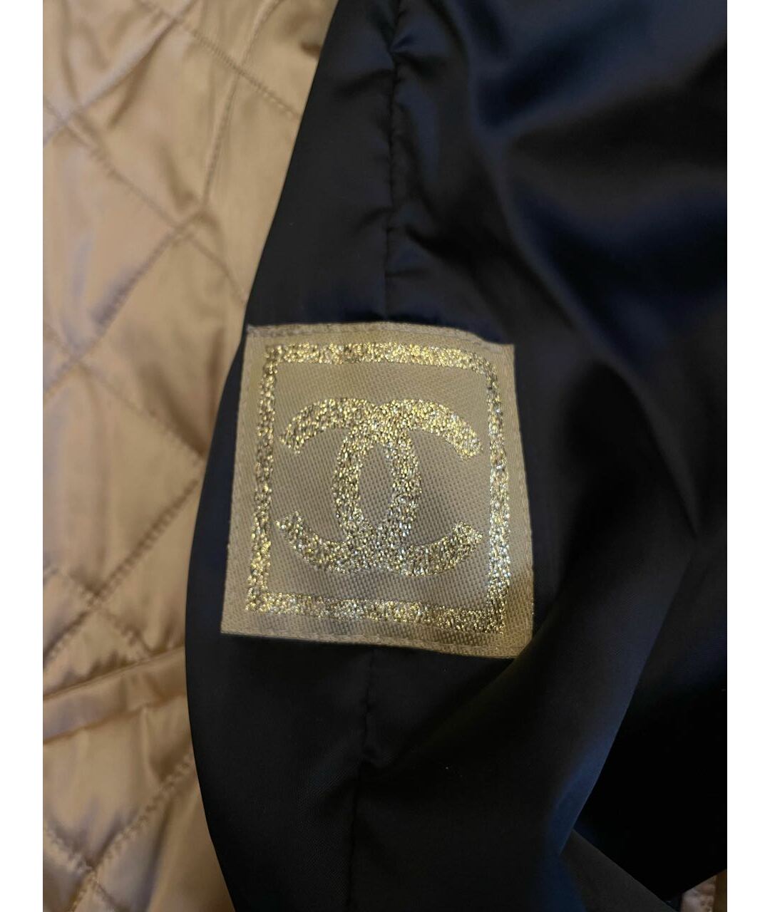 CHANEL PRE-OWNED Золотая полиамидовая куртка, фото 5