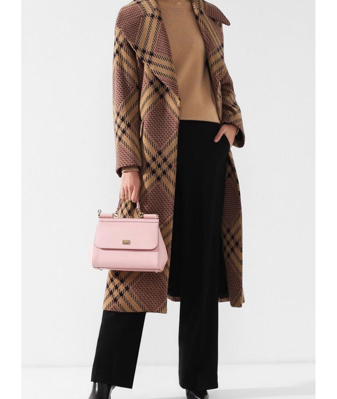 DOLCE&GABBANA Розовая кожаная сумка через плечо, фото 7