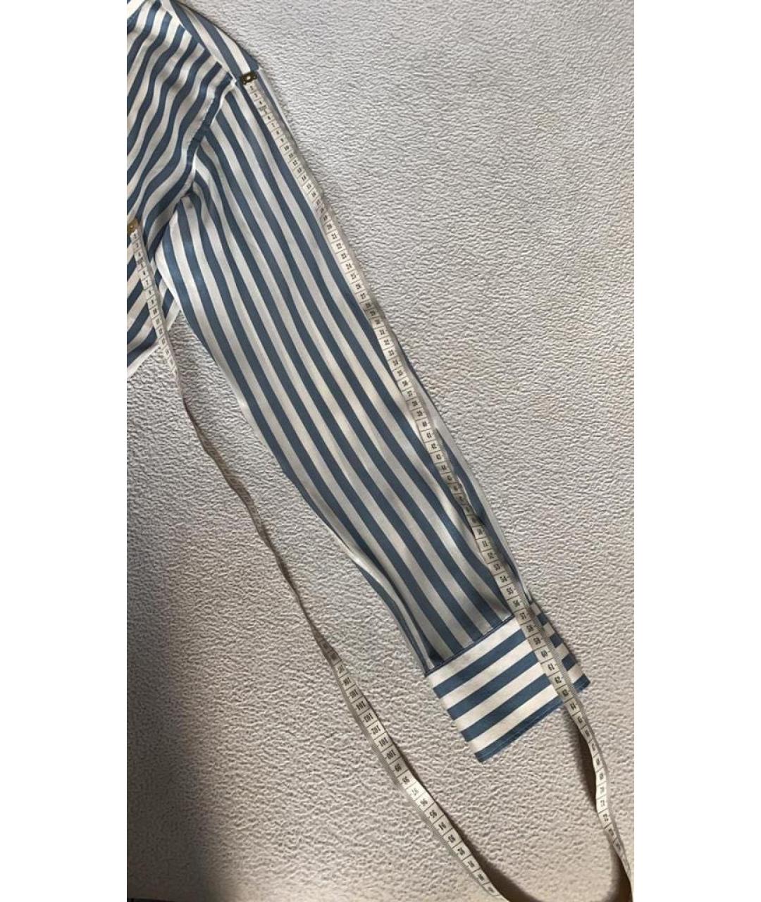 LORO PIANA Синяя шелковая рубашка, фото 7